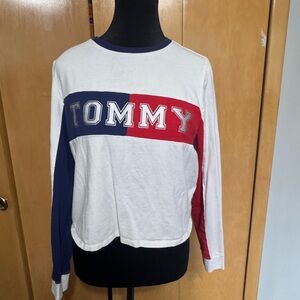 Tommy Hilfiger Blue and White Sport Shirt